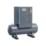 Thumbnail of atlas copco G 4 Oil-injected screw compressor grey tank mounted